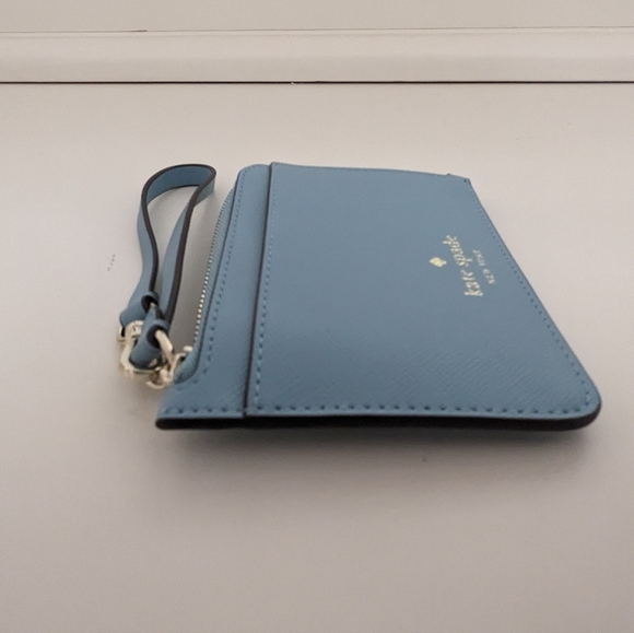 EUC! Kate Spade New York Schuyler Small Card Holder Wristlet Wallet Smokey Blue - Picture 5 of 13